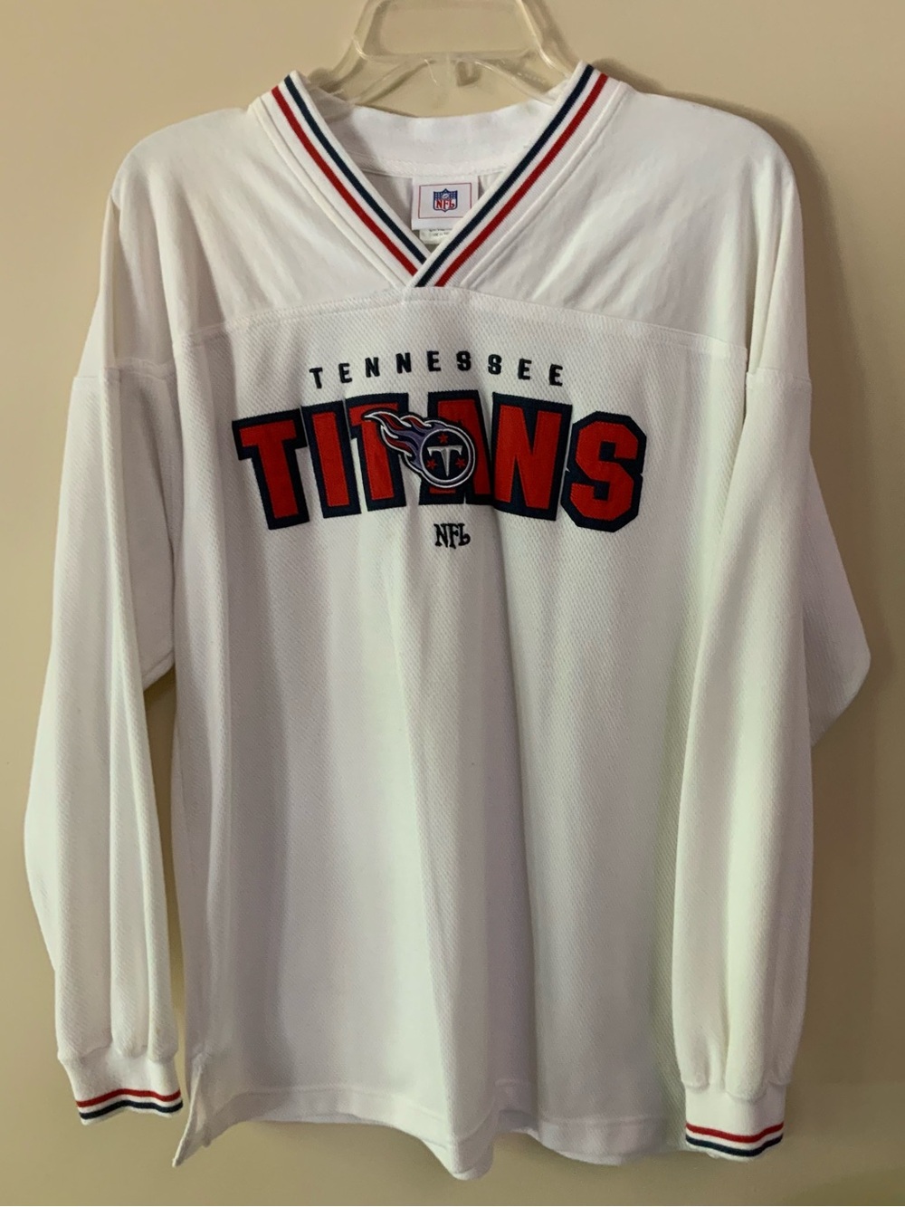 NFL Vintage White Jersey with Red and Navy Trim